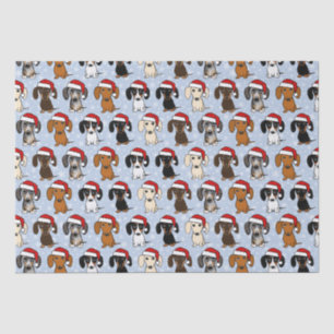 Dachshunds Christmas Cute Wiener Dog Santa Holiday Tissue Paper