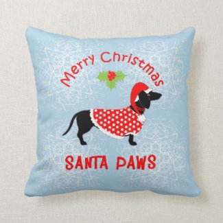 Dachshunds Christmas Dog Cute Novelty Throw Pillow
