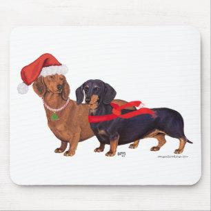 Dachshunds Christmas Mouse Pad