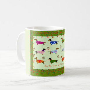 Dachshunds Christmas mug