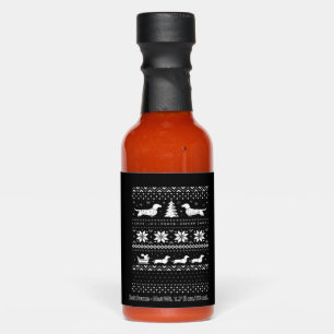Dachshunds Christmas Sweater Pattern Classic T-Shi Hot Sauces