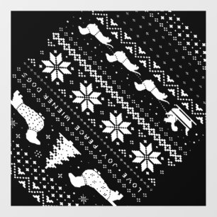 Dachshunds Christmas Sweater Pattern Classic T-Shi Wall Decal