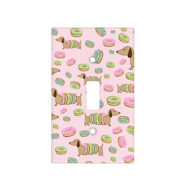 Dachshunds & Donuts Themed Nursery  Light Switch Cover (Front)