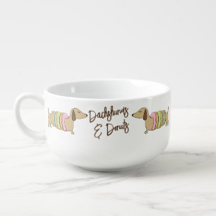 Dachshunds & Donuts Wiener Dog Gift Soup Mug
