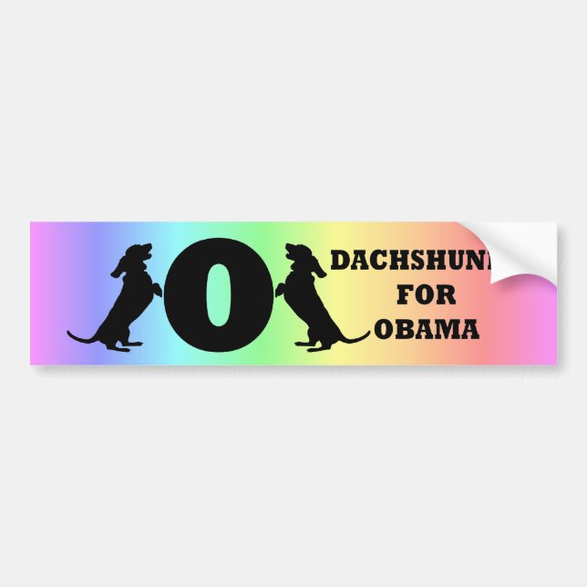 dachshunds for Obama Bumper Sticker (Front)