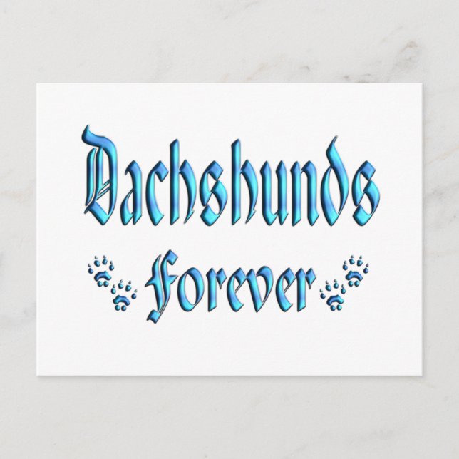 Dachshunds Forever Postcard (Front)
