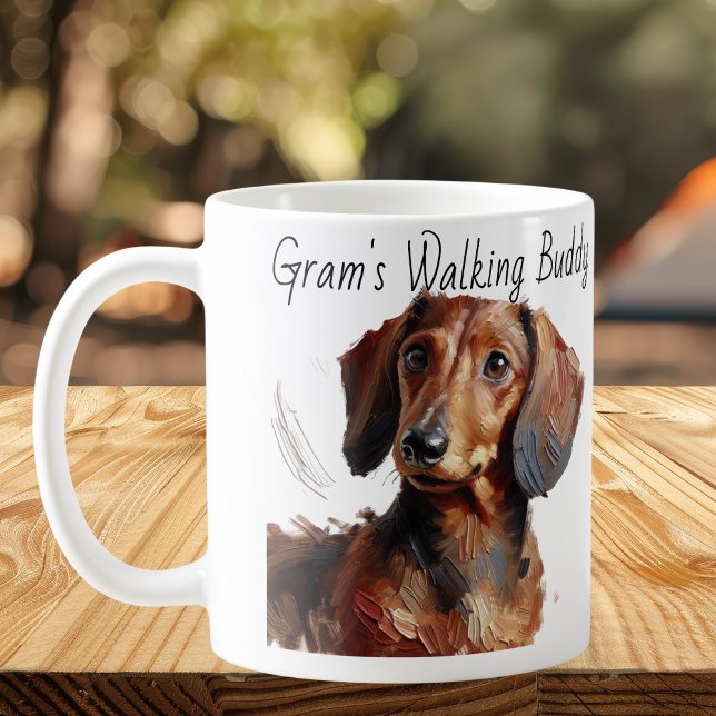 Dachshunds/ Gram's Walking Buddy Modern Coffee Mug (Creator Uploaded)