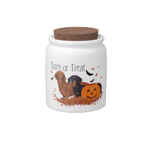 Dachshunds Halloween Candy Jar