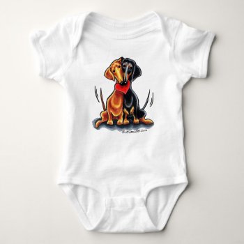Dachshunds Have Heart Baby Bodysuit by offleashart at Zazzle