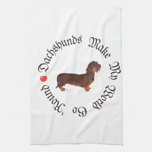 Dachshunds Make My World Kitchen Towel