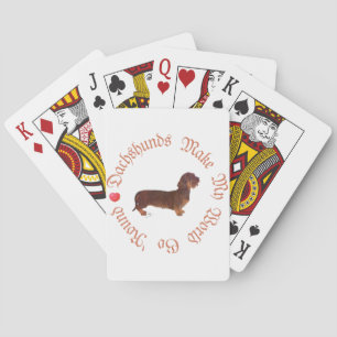 Dachshunds Make My World Poker Cards
