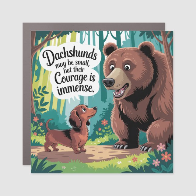Dachshunds May Be Small Car Magnet (Front)