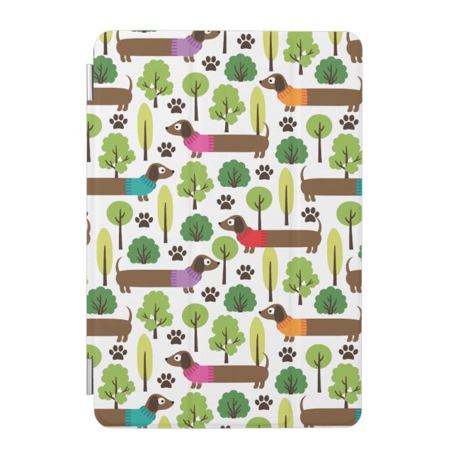 Dachshunds On A Walk In The Park iPad Mini Cover (Front)