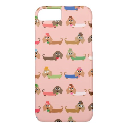 Dachshunds On Pink Iphone 8/7 Case