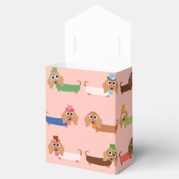 Dachshunds On Pink Favor Boxes by greatgear at Zazzle
