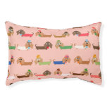 Dachshunds On Pink Pet Bed at Zazzle