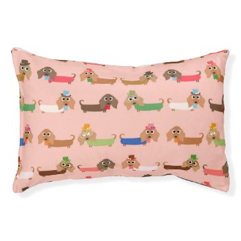 Dachshunds On Pink Pet Bed by greatgear at Zazzle