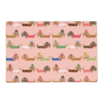 Dachshunds On Pink Placemat at Zazzle