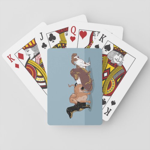 Dachshunds Playing Cards