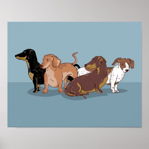 Dachshunds Poster