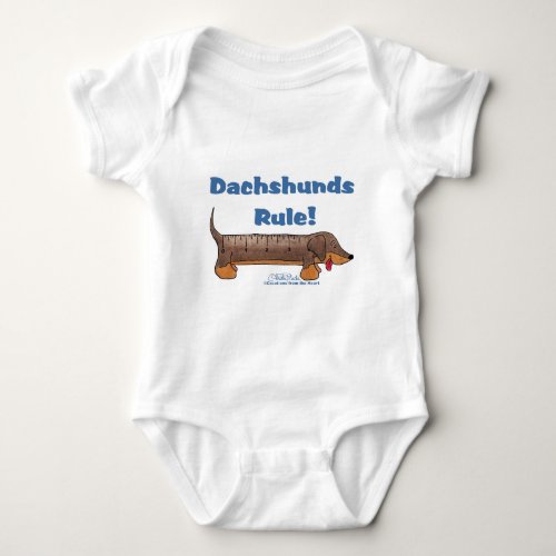 Dachshunds Rule Baby Bodysuit