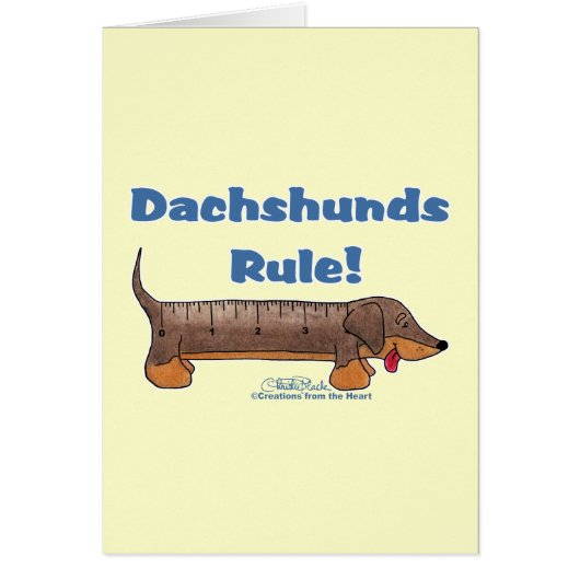 Dachshunds Rule Cards (Front)