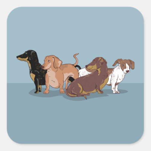 Dachshunds Square Sticker