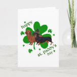 Dachshunds St Patrick&#39;s Day Card at Zazzle
