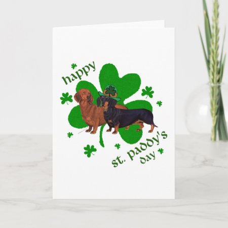 Dachshunds St Patrick's Day Card