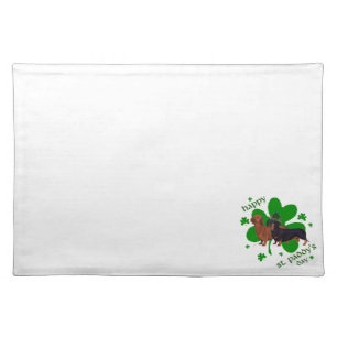 Dachshunds St Patrick's Day Cloth Placemat