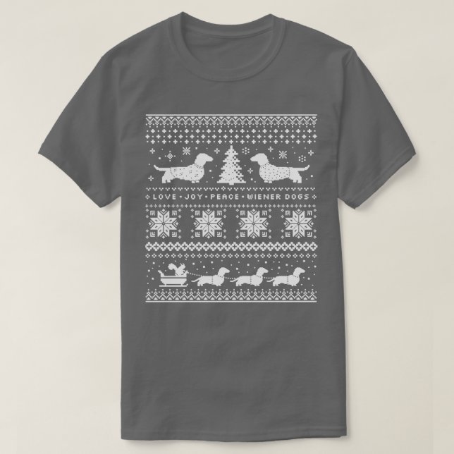 Dachshunds Ugly Christmas Sweater (Design Front)