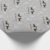 Dachshunds Wedding Bridal Shower Cute Wiener Dogs Wrapping Paper (Corner)