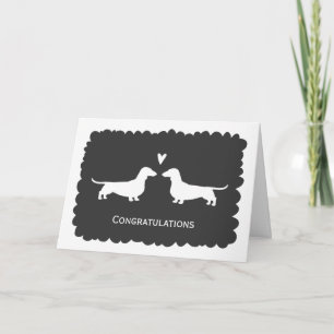 Dachshunds Wedding Congratulations Dogs Congrats Card