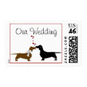 Dachshunds Wedding Stamps