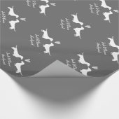 Dachshunds Wedding with Custom Text Wrapping Paper (Corner)