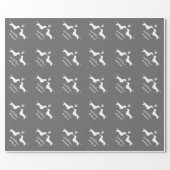 Dachshunds Wedding with Custom Text Wrapping Paper (Flat)