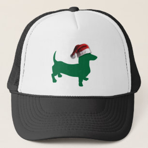 Dachshunds with Christmas Hats