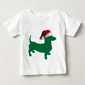 Dachshunds with Christmas Hats Baby T-Shirt