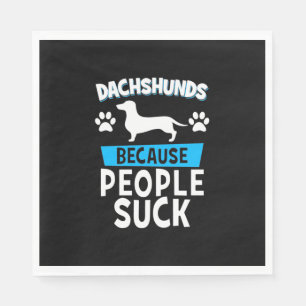 Dachshunds With My Friends Napkins