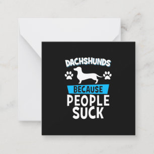 Dachshunds With My Friends Note Card