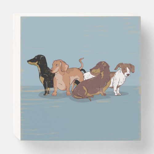 Dachshunds Wooden Box Sign