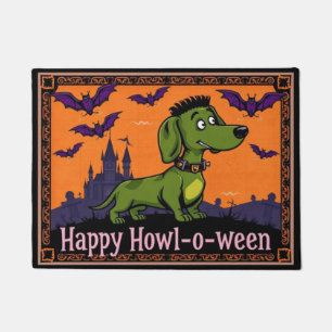 Dachshundstein Happy Howl-o-ween Doormat