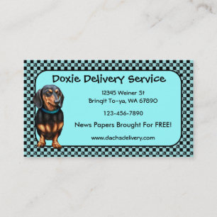 Dachsund Black & Tan Doxy Business Cards