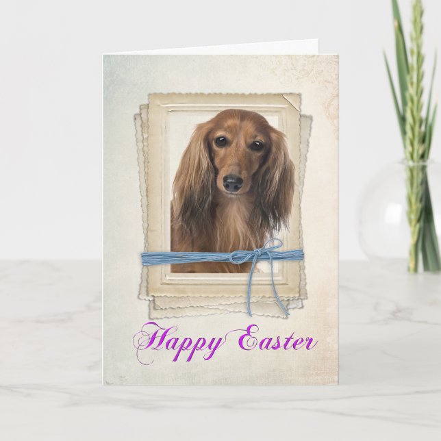 Dachsund Easter Card (Front)