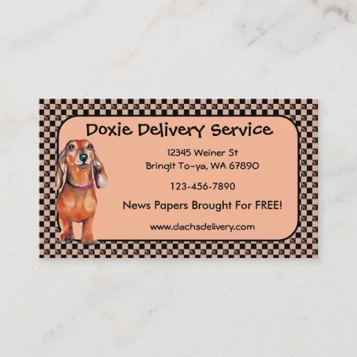 Customizable Dachsund Red Doxie Business Cards