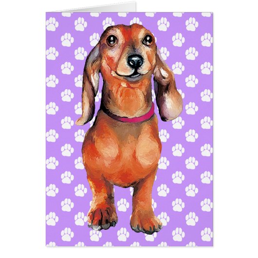 Dachsund Red Doxie Cards (Front)