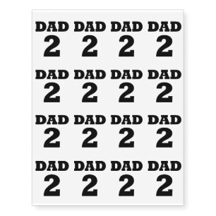 Dad 1 Children Funny Father Day Gift Temporary Tattoos