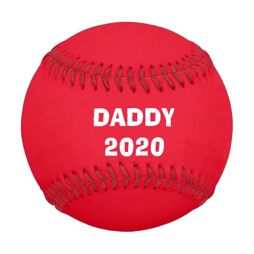 Dad 2020 Daddy Fathers Day Gifts Red White Custom Baseball