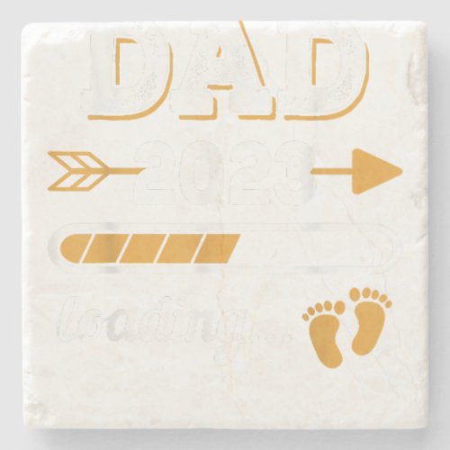 Dad 2023 Loading Father Dad_to_be Pregnancy Announ Stone Coaster