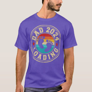 Dad 2024 loading vintage retro for new daddy fathe T-Shirt